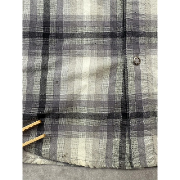 Fox Racing Shirt Mens Large Gray Plaid Button Up Long Sleeve Motocross 40341 - Picture 13 of 16